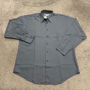 Vintage Y2K 90s Wilke Rodriguez Dress Shirt Mens Grey 100% Tencel Classic NWT